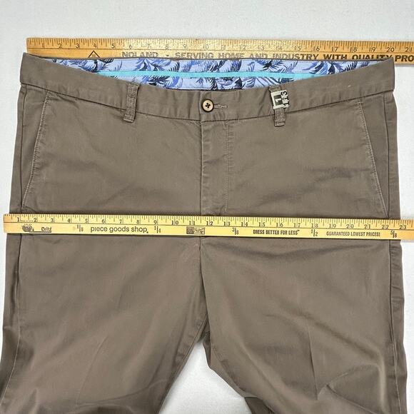 Tommy Bahama Borocay Pants Mens 38 (40x30) Brown Flat Front Straight Leg Stretc - Picture 10 of 12